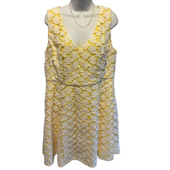 🔥FIRM EUC ModCloth Yellow Summer Dress Pockets Woman’s size XL - Picture 1 of 7